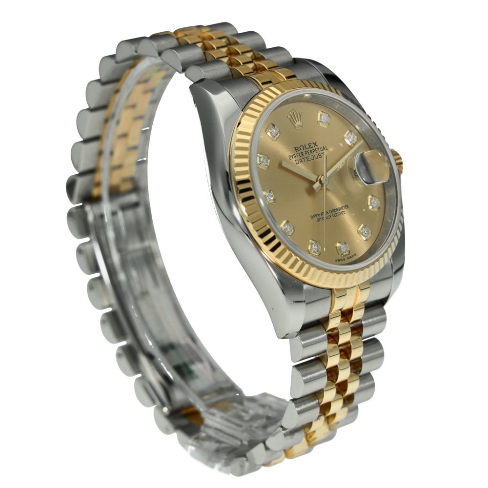Datejust 116233 - Gents Watch - Champagne Diamond Dial - 2017