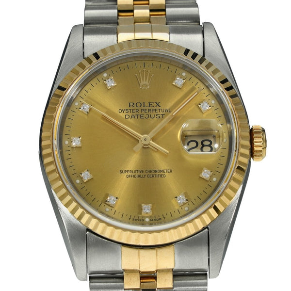 Datejust 16233 - Gents Watch - Champagne Diamond Dial - 1994