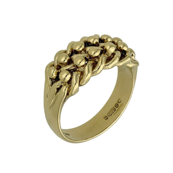 9ct Yellow Gold Keeper Ring - Size M - 5.2g
