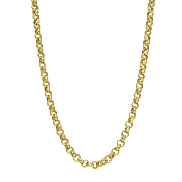 9ct Yellow Gold Belcher Chain - 18" - 16.9g