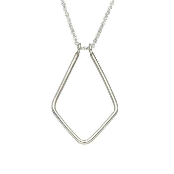 Silver Ring Holder Pendant & Chain - 18" - 4.2g