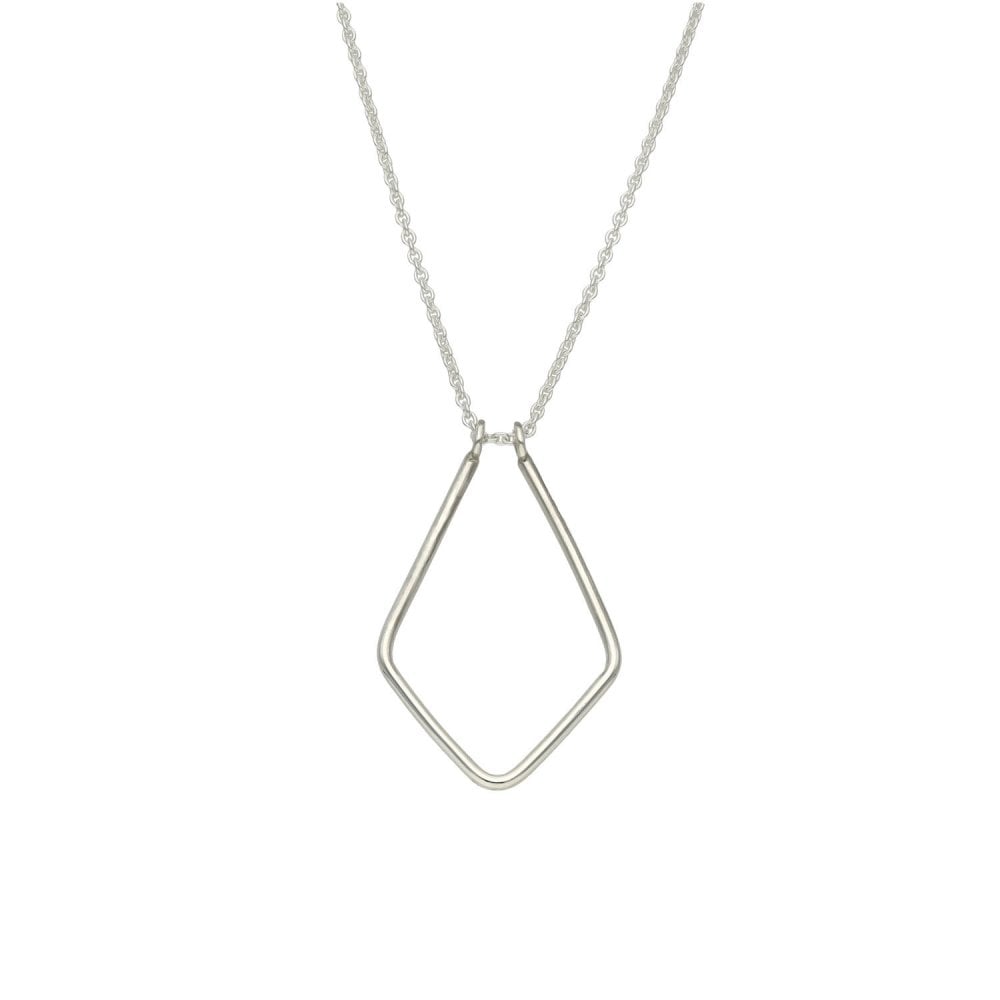 Silver Ring Holder Pendant & Chain - 18" - 4.2g