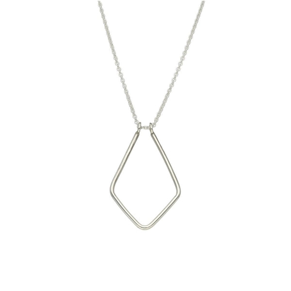 Silver Ring Holder Pendant & Chain - 18" - 4.2g