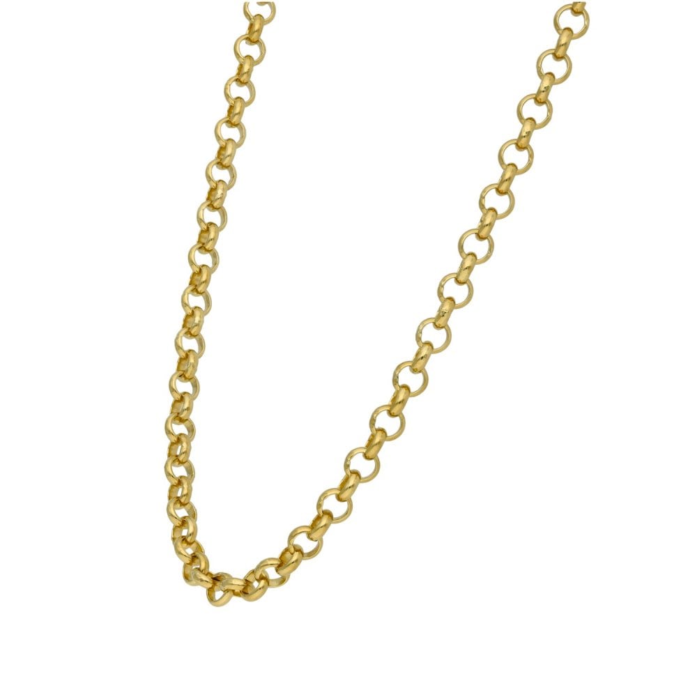 9ct Yellow Gold Solid Belcher Chain - 18" - 17.8g