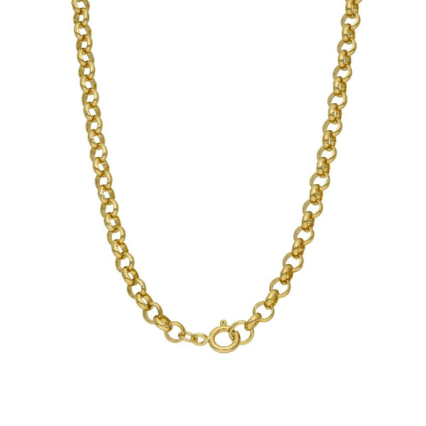 9ct Yellow Gold Solid Belcher Chain - 18" - 17.8g