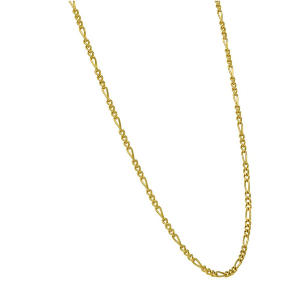 18ct Yellow Gold Figaro Chain - 18" - 5.1g