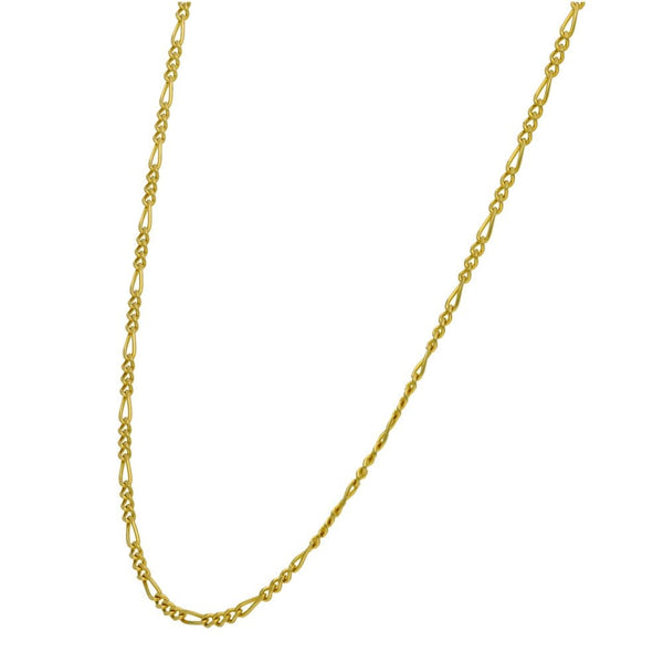18ct Yellow Gold Figaro Chain - 18" - 5.1g