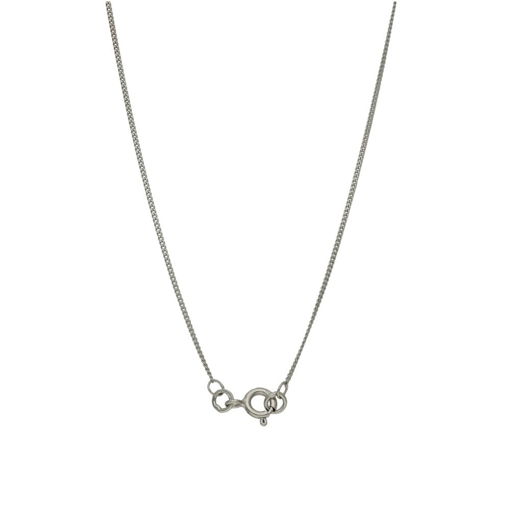 18ct White Gold Diamond Cross Pendant & Necklace - 20" - 0.10ct