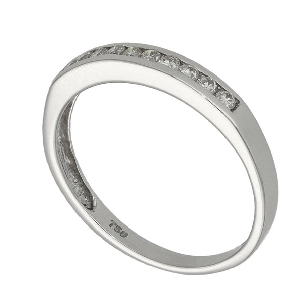 Ladies 18ct White Gold Diamond Set Eternity Ring - Size P
