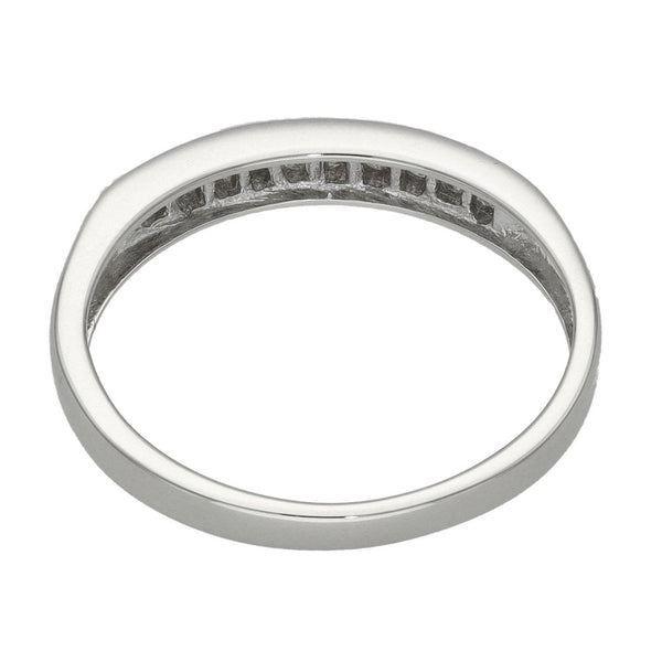 Ladies 18ct White Gold Diamond Set Eternity Ring - Size P
