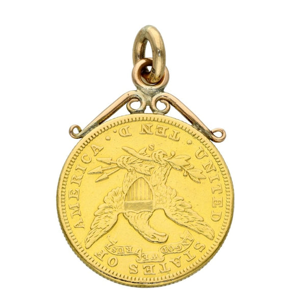 1905 $10 Dollar Eagle United States Of America Coin Pendant