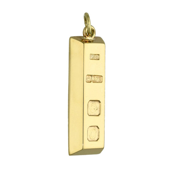 9ct Yellow Gold Ingot Pendant - 10.7g