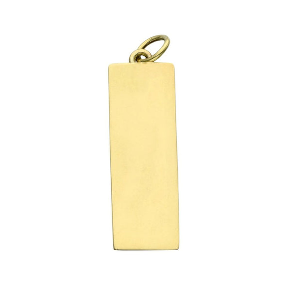 9ct Yellow Gold Ingot Pendant - 10.7g