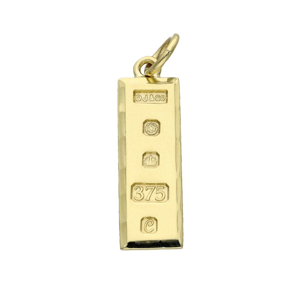 9ct Yellow Gold Ingot Pendant - 4.4g