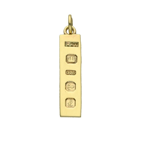9ct Yellow Gold Ingot Pendant - 2.3g