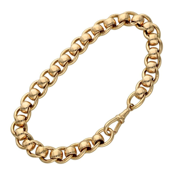 9ct Rose Gold Rollerball Bracelet - 31.2g - 8.5"