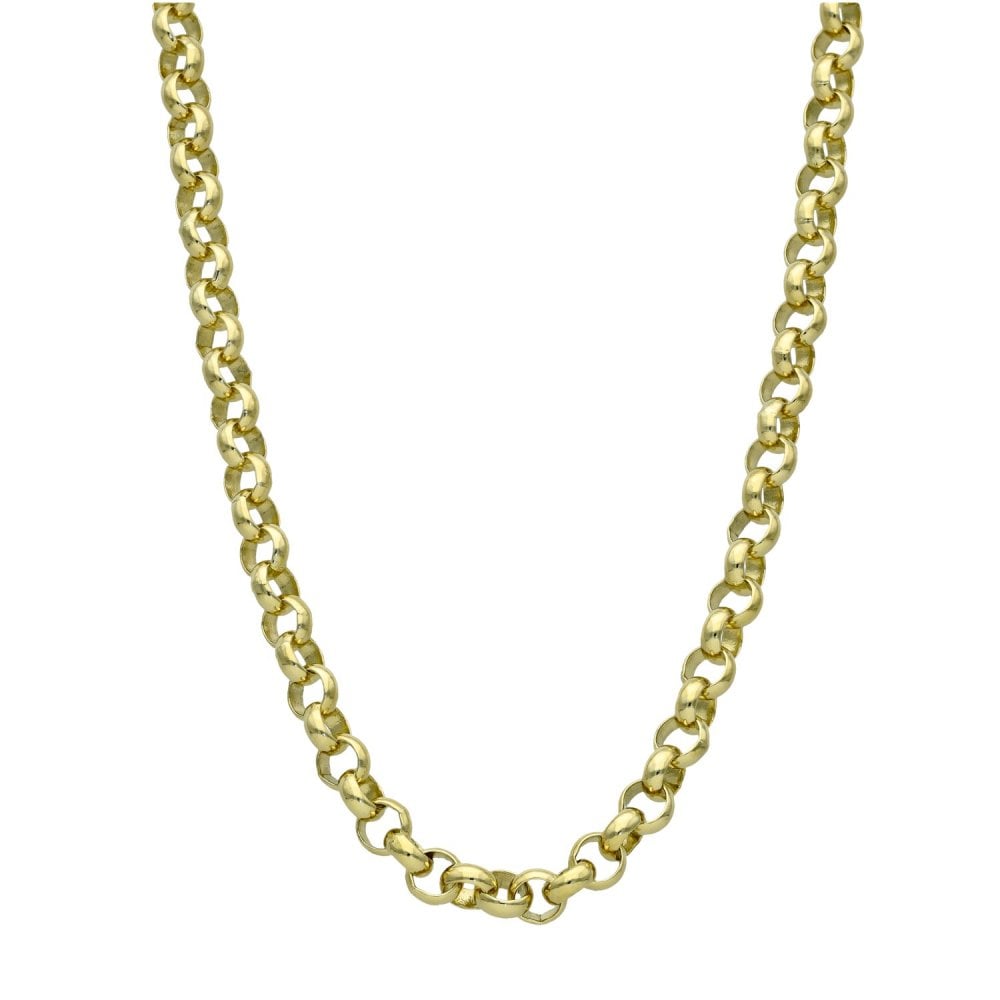 9ct Yellow Gold Solid Belcher Chain - 24" - 30.4g