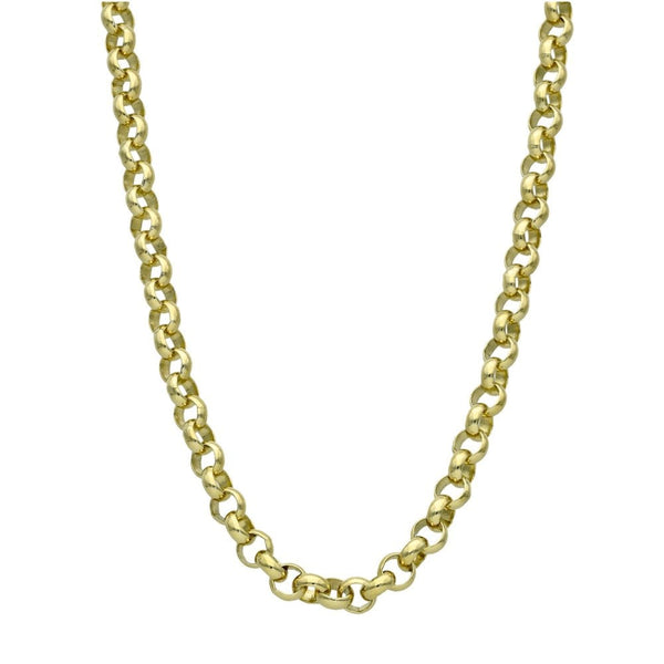 9ct Yellow Gold Solid Belcher Chain - 24" - 30.4g