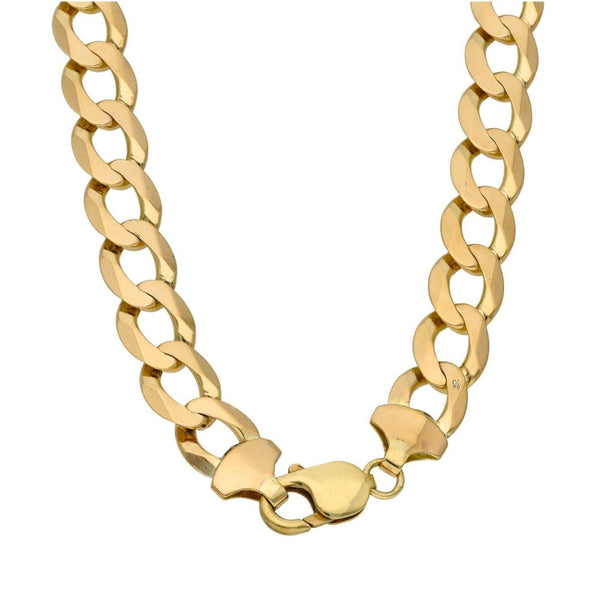 9ct Yellow Gold Heavy Curb Chain - 24" - 85.5g