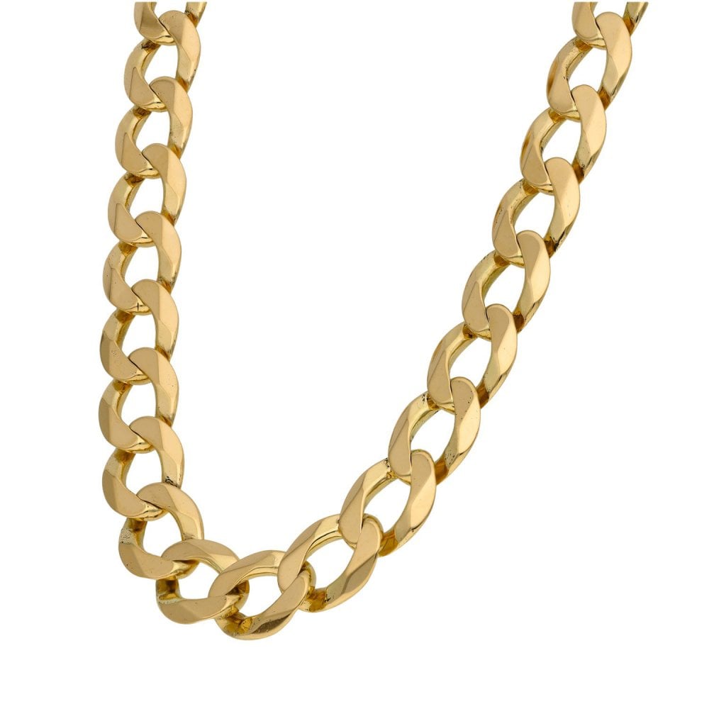 9ct Yellow Gold Heavy Curb Chain - 24" - 85.5g