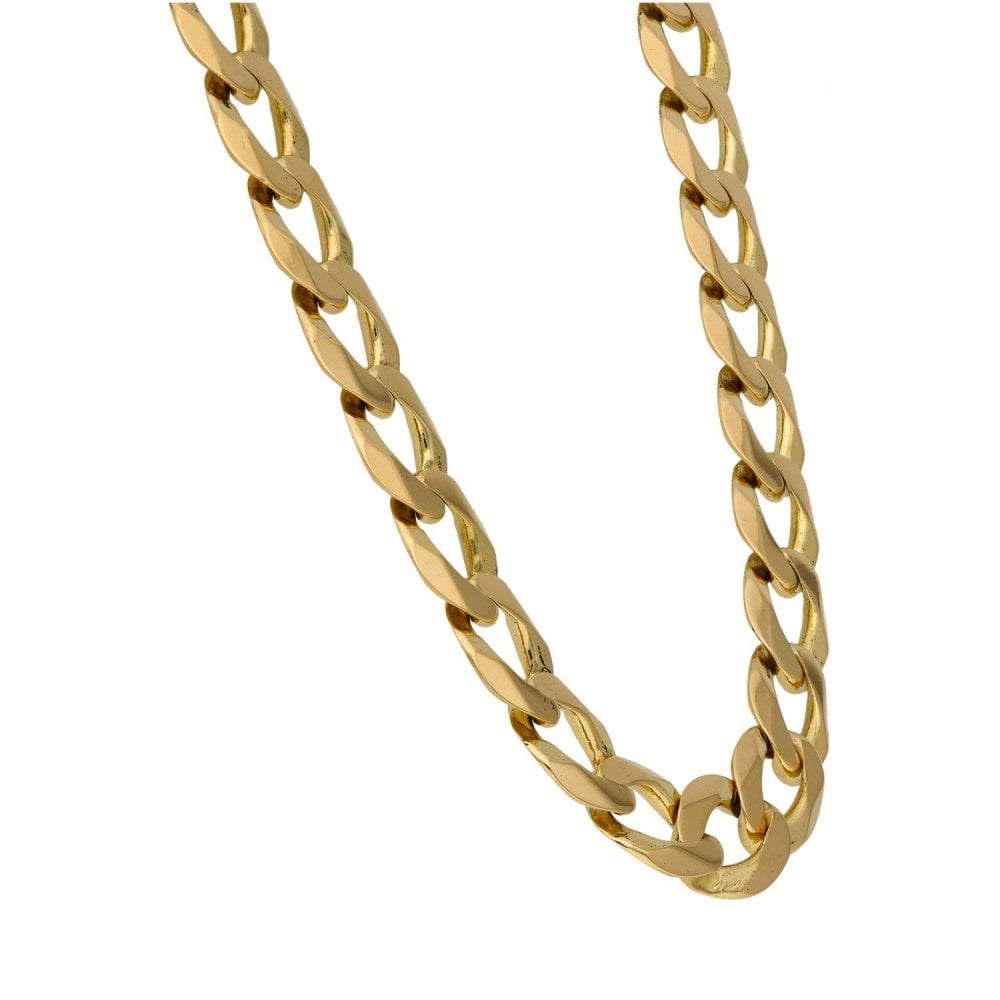 9ct Yellow Gold Heavy Curb Chain - 24" - 85.5g