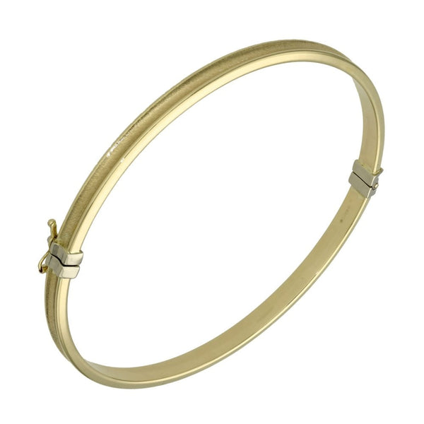 9ct Yellow Gold Round Hinged Bangle - 8.2g