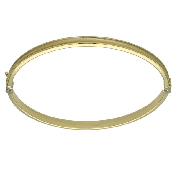9ct Yellow Gold Round Hinged Bangle - 8.2g