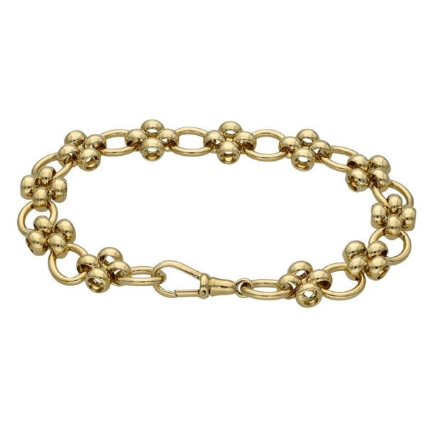 9ct Yellow Gold Fancy Link Bracelet - 19.0g - 8"