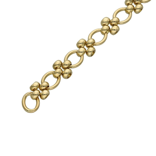 9ct Yellow Gold Fancy Link Bracelet - 19.0g - 8"