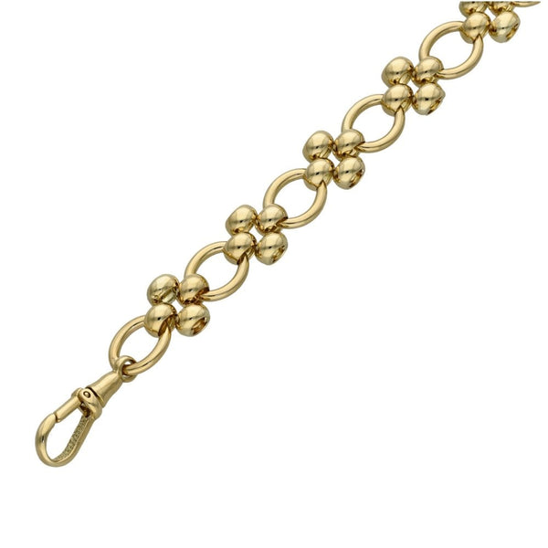 9ct Yellow Gold Fancy Link Bracelet - 19.0g - 8"