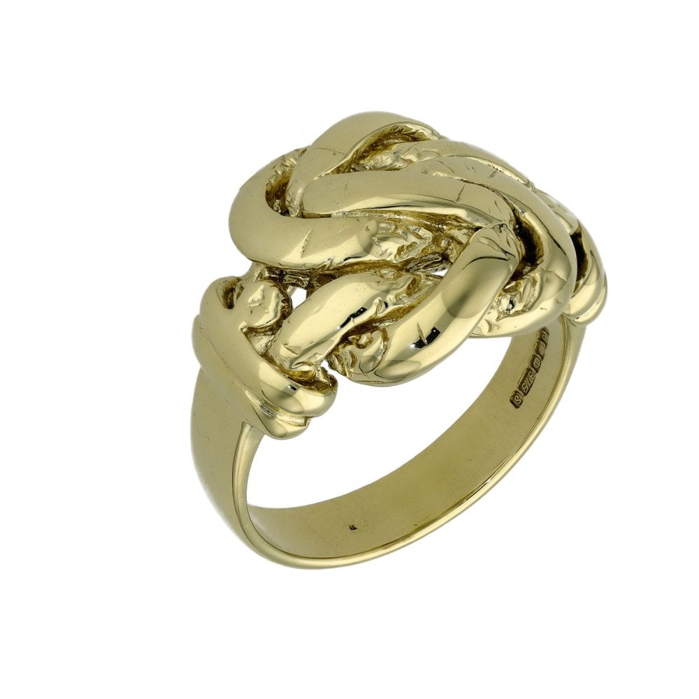 9ct Yellow Gold Knott Ring - Size V - 14.2g