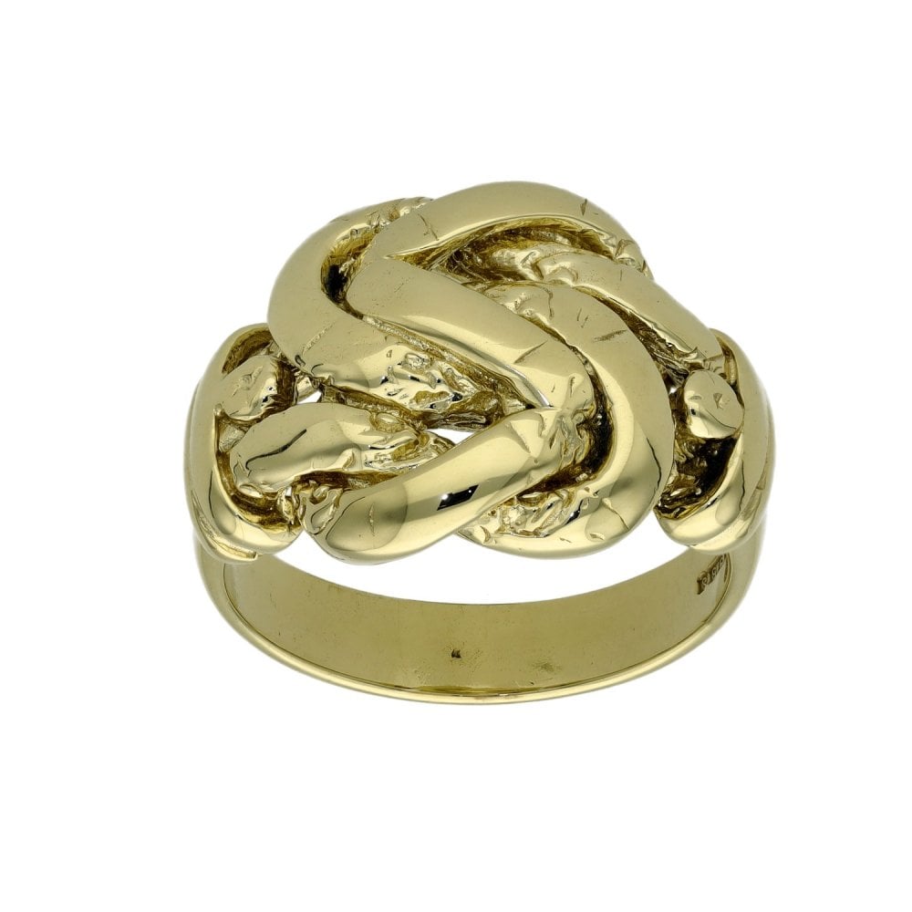 9ct Yellow Gold Knott Ring - Size V - 14.2g