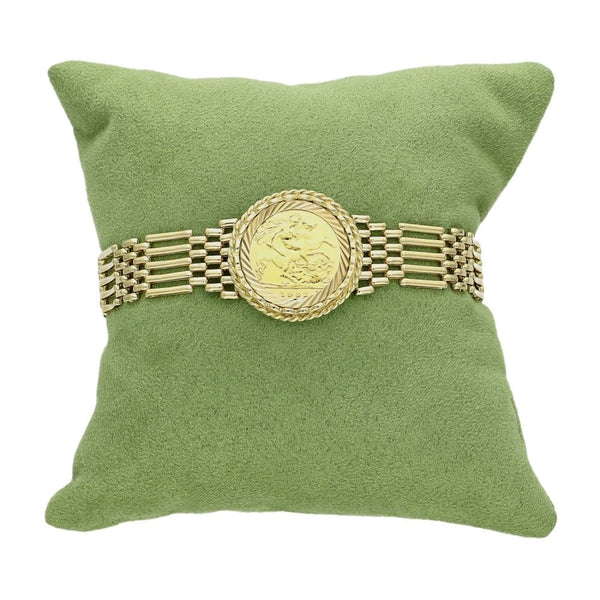 1982 Yellow Gold Half Sovereign Coin Gate Bracelet - 17.0g