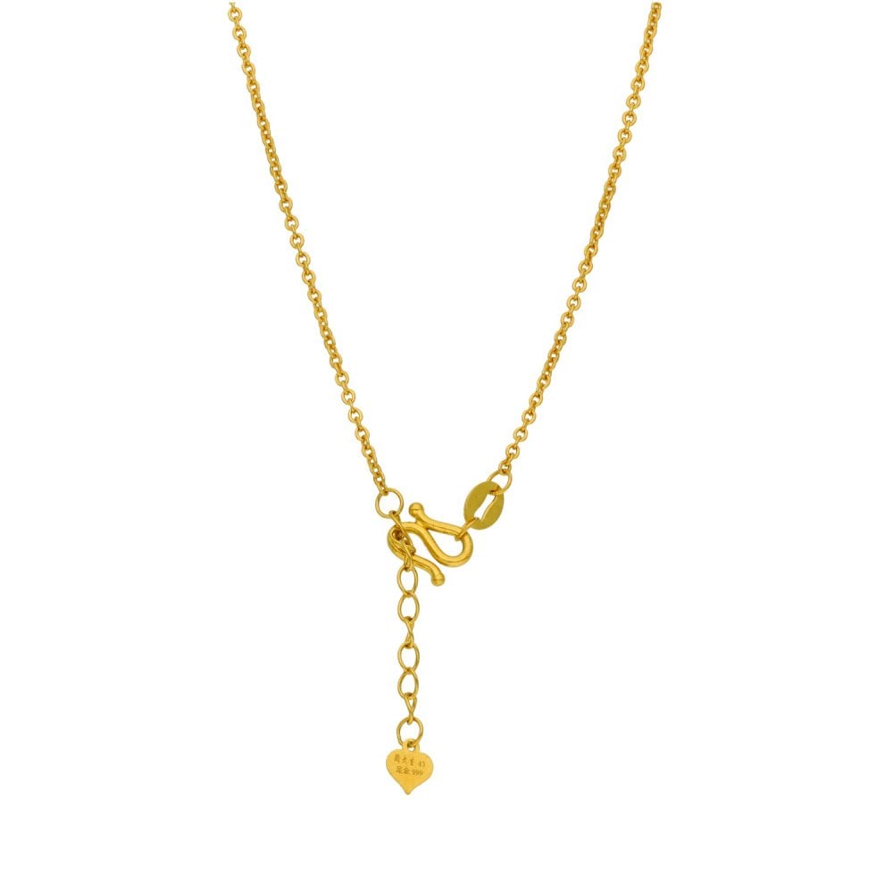 22ct Yellow Gold Flower Necklace - 18" - 15.9g