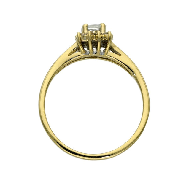 18ct Yellow Gold Diamond Engagement Ring - Size N - 0.37ct
