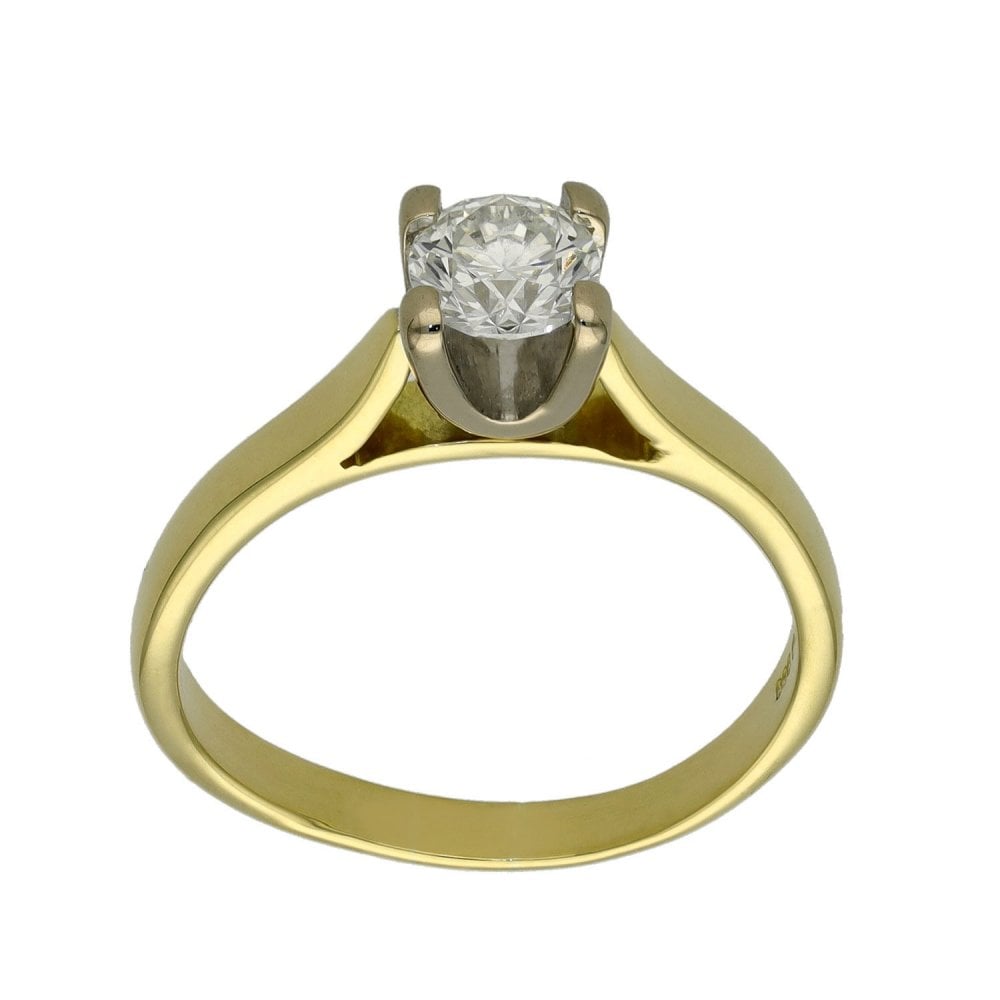 18ct Yellow Gold Diamond Engagement Ring - 0.51ct - Size M