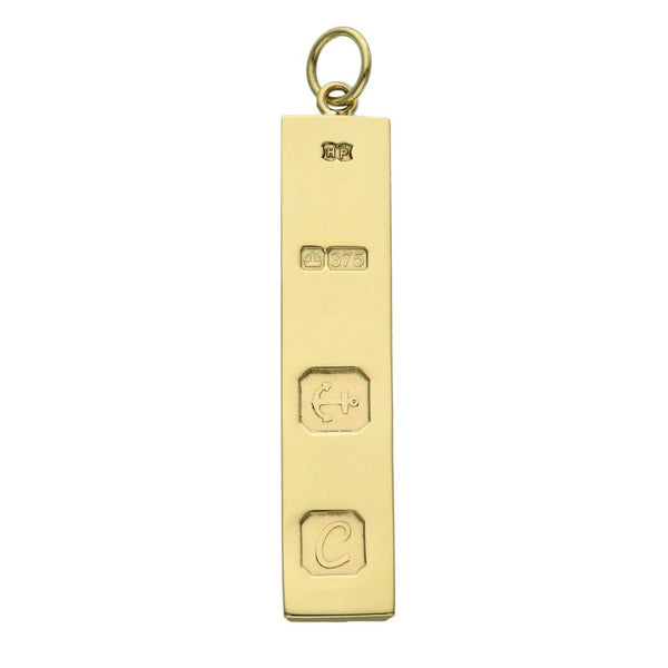 9ct Yellow Gold Ingot Pendant - 29.5g