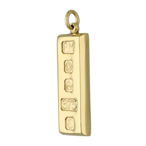 9ct Yellow Gold Ingot Pendant - 29.8g