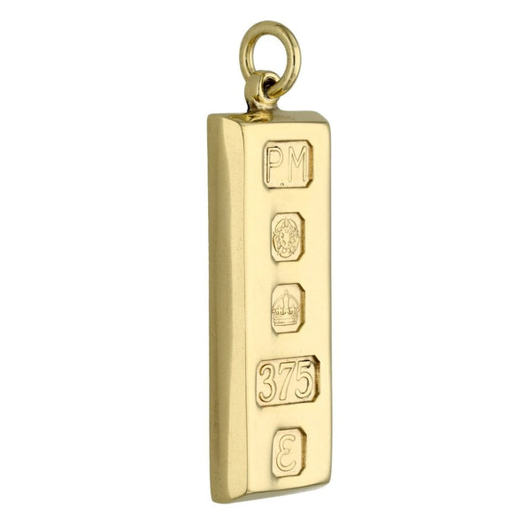 9ct Yellow Gold Ingot Pendant - 29.8g