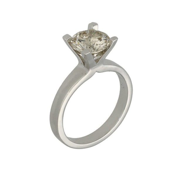 18ct White Gold Certified Diamond Engagement Ring - 2.10ct