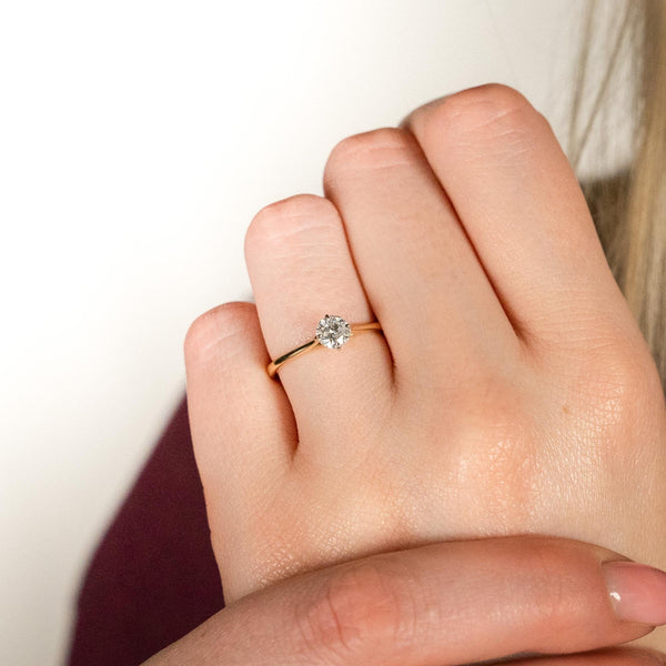 Ladies 18ct Yellow Gold Diamond Engagement Ring  - 0.54ct