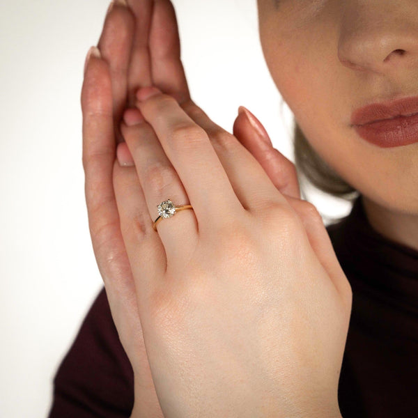 Ladies 18ct Yellow Gold Diamond Engagement Ring - 1.47ct