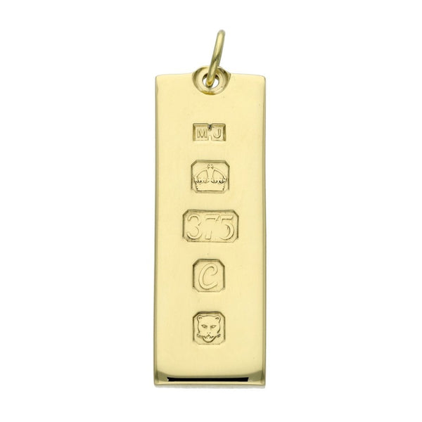 9ct Yellow Gold Ingot Pendant - 30.0g
