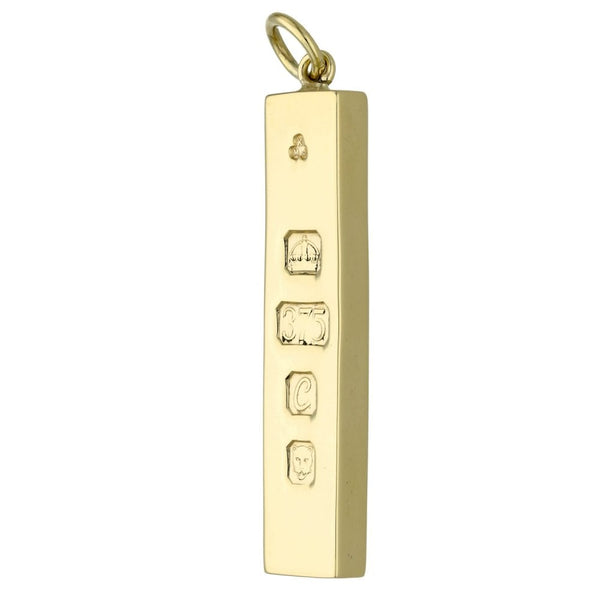 9ct Yellow Gold Ingot Pendant - 31.0g
