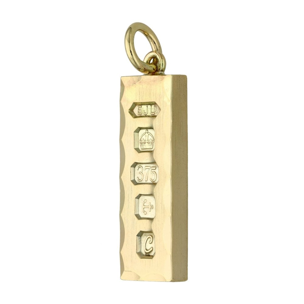 9ct Yellow Gold Ingot Pendant - 16.1g