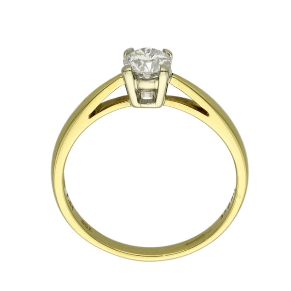 18ct Yellow Gold Diamond Solitaire Engagement Ring - 0.50ct