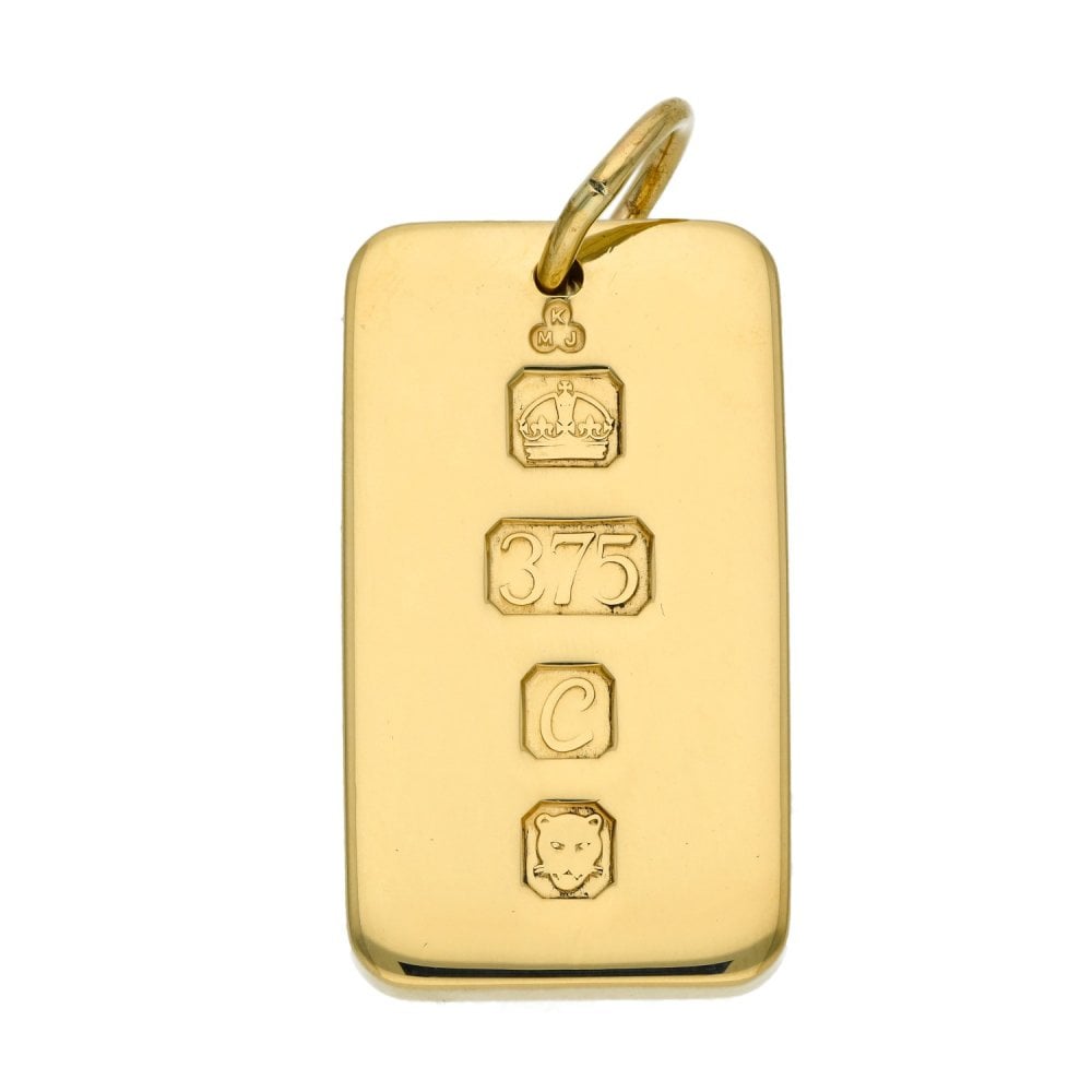 9ct Yellow Gold Ingot Pendant - 29.1g