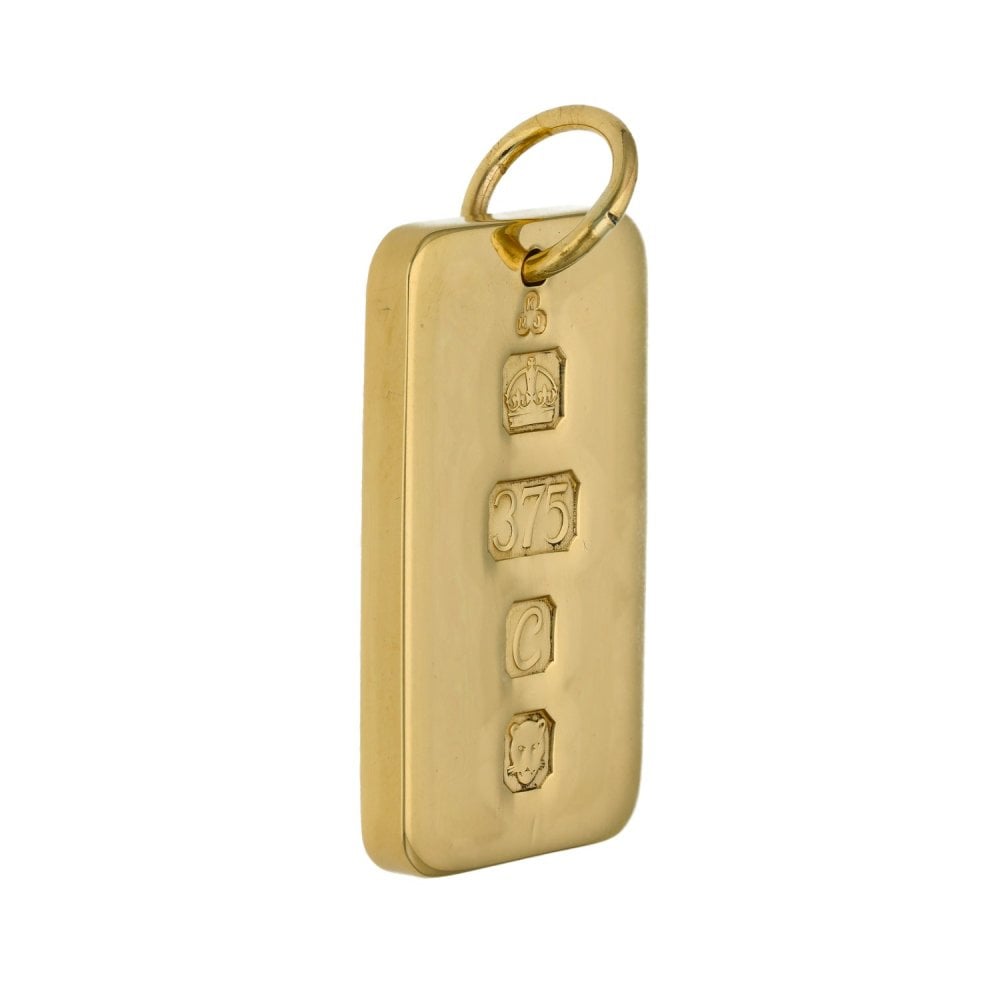 9ct Yellow Gold Ingot Pendant - 29.1g