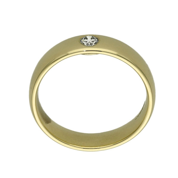 9ct Yellow Gold Diamond Set Wedding Ring - Size V - 0.18ct