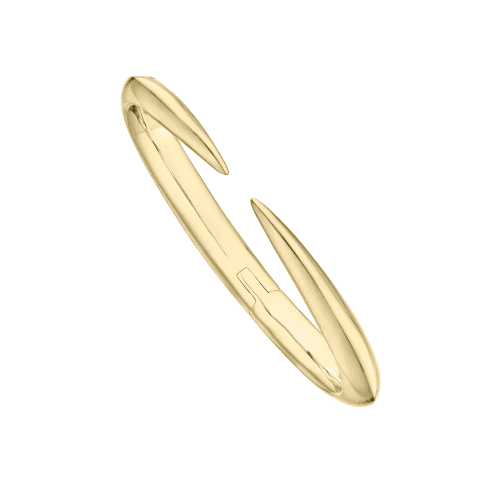 Sabre Deco Yellow Gold Vermeil Cuff Bangle